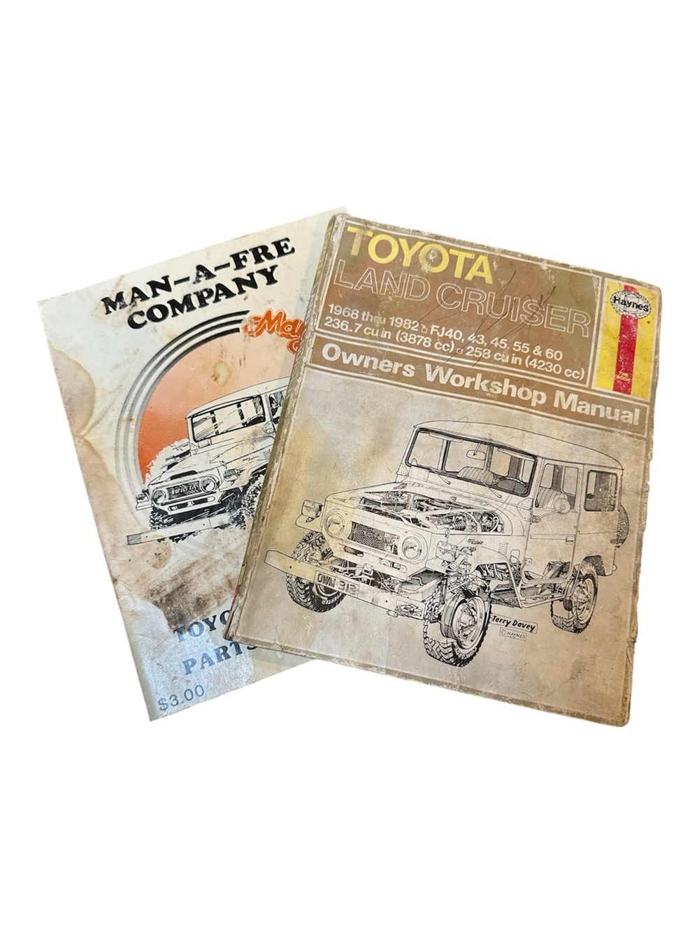 Haynes Toyota Yellow and Orange Vintage Manual & Parts Catalog